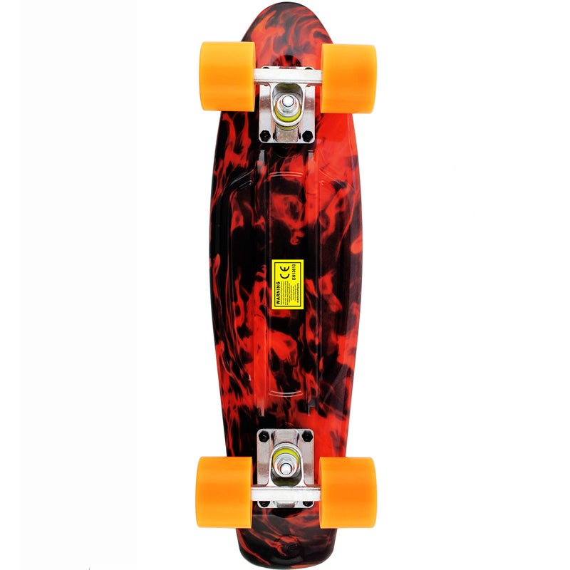 Meketec Skateboard Adults Mini Cruiser Complete Kids Skateboards Youth Board for Boy Girl Beginners Children Toddler Teenagers 22 inch (Red Flame) - Image 3